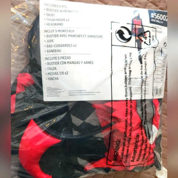 Jester Vixen Costume Fancy Dress Adult Small 2-4 Full Outfit - Picture 7 of 7